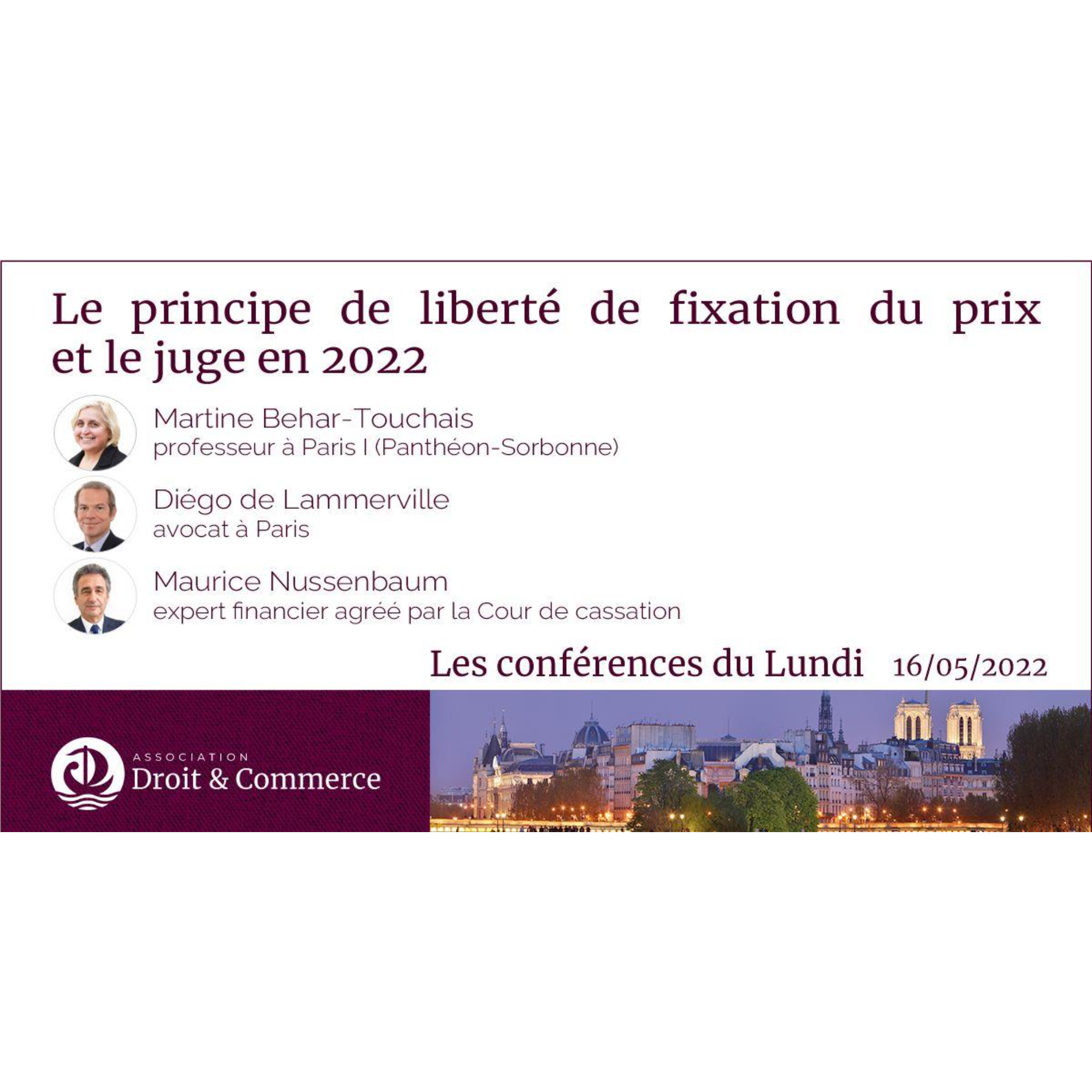 Conférence Droit et Commerce du 16 mai 2022