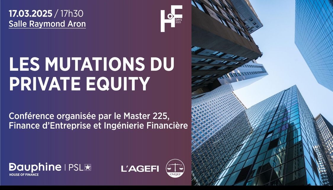 Interventions sur les mutations du Private Equity lors des « Dauphine – House of Finance Days »